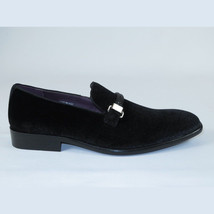 Mens AFTER MIDNIGHT Formal Stage Dress shoes Slip on Soft Velvet 6753 black image 3