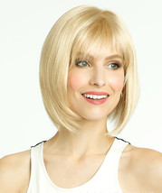 Short Bob with Bangs Heat Resistant Hair None Lace Wigs Blond Color 10inches - $13.00