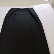 Casual Corner & Co Women's Black Wrapped Long Skirt Measured Waist 30" image 7