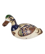 Vintage Mexican Folk Art Pottery Tonala Hand Painted Bird Boho Duck 12&quot; - €54,32 EUR