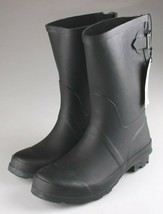 Merona Women&#39;s Black Mid Calf Rubber Rain Boots Size 7 US NEW - £11.79 GBP