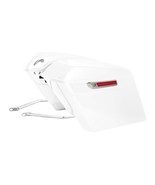 White OE Color Matched Stretched Saddlebag Conversion compatible with Ha... - $573.30