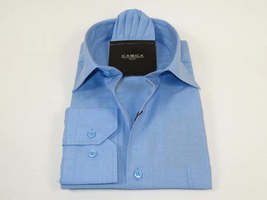 Men's Shirt Hankie CASILA Turkey Cotton Blend Long Sleeves 501770-15 Blue image 5