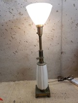 Stiffel Torchiere Table Lamp Hollywood Regency with Lenox Porcelain Vase Body - $126.00