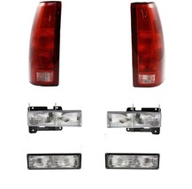 Headlights For GMC Chevy Truck Suburban Yukon 1994-1998 Tail Lights Signals - £110.25 GBP