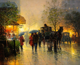 Giclee Oil Painting ainting Rainy streets HD - £6.86 GBP+