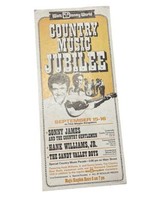 Walt Disney World Country Music Jubille Cardboard Display 70&#39;s Hank Williams 21&quot; - £118.14 GBP
