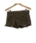 CARMAR Womens Frayed Denim Shorts Size 26 Green Distressed - $308.49 MXN
