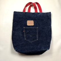 Vintage Levi’s 501 Selvedge Denim Jean Tote Bag Double Red Straps - £69.69 GBP