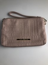 Steve Madden Clutch purse 2 compartment light pink, black lining, gold z... - $41.56