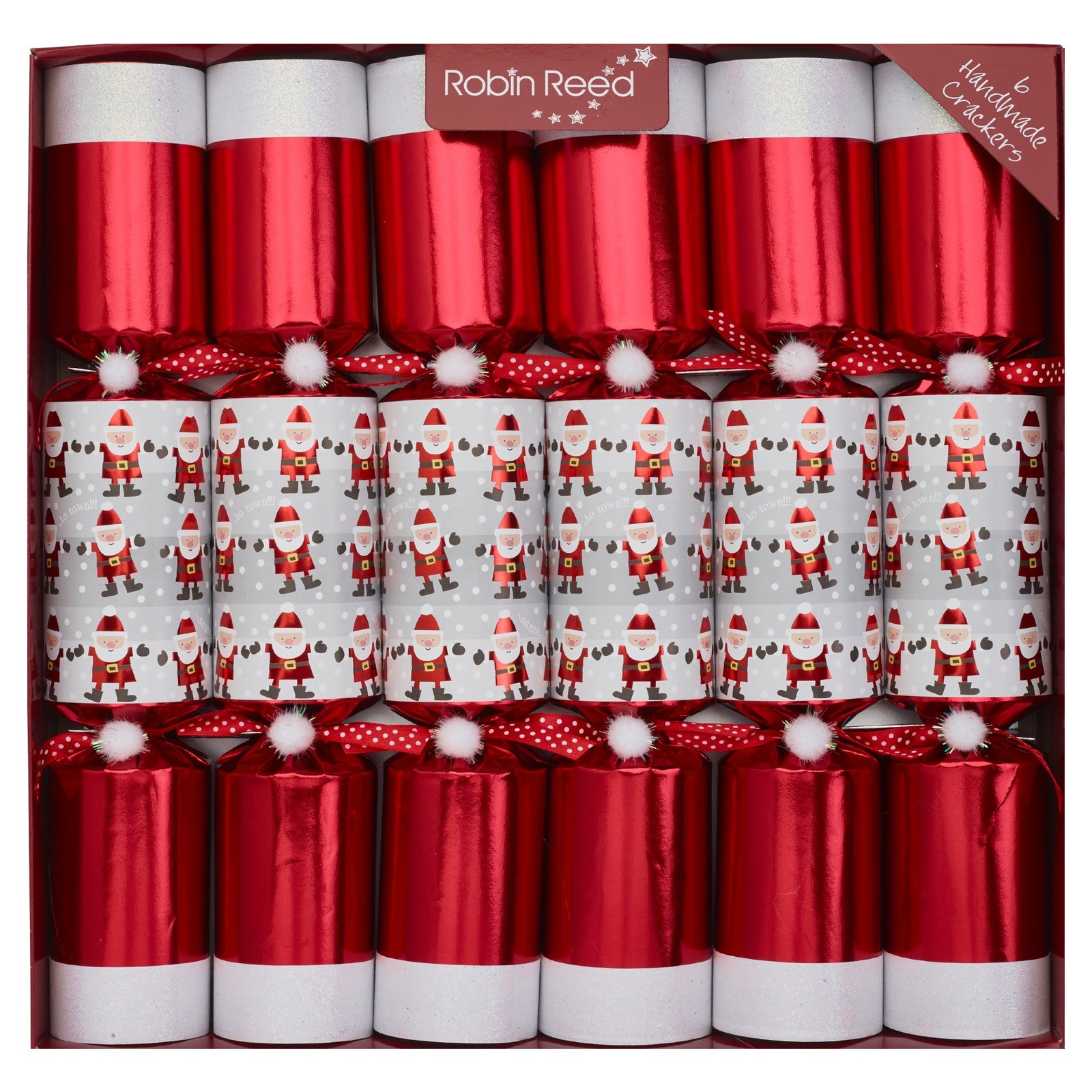 Robin Reed Racing Santa Handmade Christmas Crackers, 71904, 13 In. (Set ... - $39.99