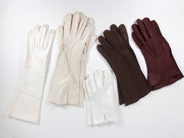 Vintage Womens Ladies Gloves Lot of 5 Pair Costume Long Short Driving - $10.88