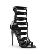 SALE SEXY52/BBlack Strappy Cage Gladiator 5&quot; Heels Stiletto Shoes Booties 9 - $947.22 MXN