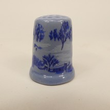 Currier and Ives Collectible Ceramic Thimble  A Home  In the Wild Erness KHJ#K - £3.95 GBP
