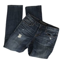 CULT OF INDIVIDUALITY Womens Jeans Moto Distressed Denim Straight Stretc... - £10.55 GBP