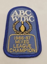 Abc Wibc Mixed League Champion Award Bowling Patch Emblem 1986-87 Vintage - £5.12 GBP