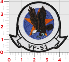 4&quot; Navy VF-51 Screaming Eagles Fighting Fixed Wing Squadron Embroidered Patch - £23.97 GBP