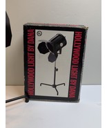 VINTAGE Desktop MINI STAGE LIGHT STUDIO HOLLYWOOD MOVIE LIGHT BLACK! Works! - $1,223.09 MXN