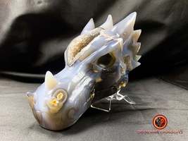 dragon skull, crystal dragon skull, handcrafted work, unique piece, quar... - $232.00