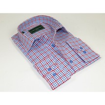 Men 100% Cotton Sport Shirt CIERO MONTERO Turkey Dress/Casual #9065-01 Blue/red image 2