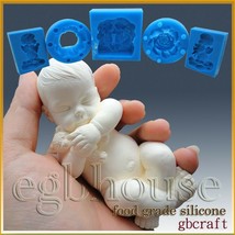 3D Silicone Soap/sugar/fondant/chocolat Mold-Lifelike / Newborn Baby Jayden - $59.39