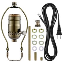 Lamp Rewire Kit,Make A Lamp Or Repair Kit,3-Way Lamp Socket, Antique Brass, 1 - $41.99