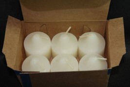 Party Lite (New) Iced Snowberries - White Votive Candles - Box Of 6 - 2&quot; Tall - £11.22 GBP