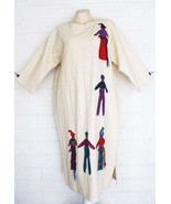 Alfredo&#39;s Wife Medium Colorful Dancing Figures Appliqued Side Pockets Lo... - £57.65 GBP