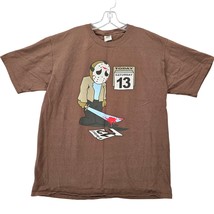 Friday 13th Brown T-Shirt Funny Graphic Art Classic Short Sleeve Crew Me... - $8.10