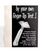 Gem Shaving Razor Blades Featherweight 1952 Advertisement Facial Hair Ca... - €17,16 EUR