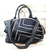 Tory Burch Sport Tennis Tote Bag pickle ball Navy Blue Racket stripes la... - $301.84 CAD