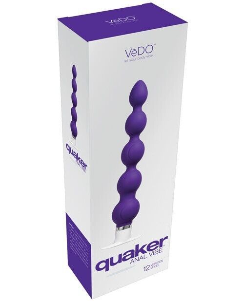 QUAKER ANAL VIBE VIBRATING PLEASURE BEADS ORCHID  - $30.69