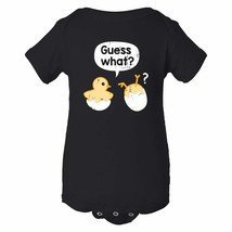 Guess What? Chicken Butt - Funny Cute Baby Chicks Infant Creeper Bodysuit - Newb - £19.13 GBP