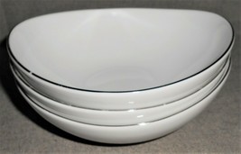 Set (3) Charter Club Grand Buffet Pattern 5 1/2&quot; Oval Bowls Platinum Trim - £31.06 GBP