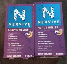 2 Pks Nervive Nerve Relief PM For Aches, Weakness &amp; Discomfort 30 tabs (NO15) - £37.10 GBP