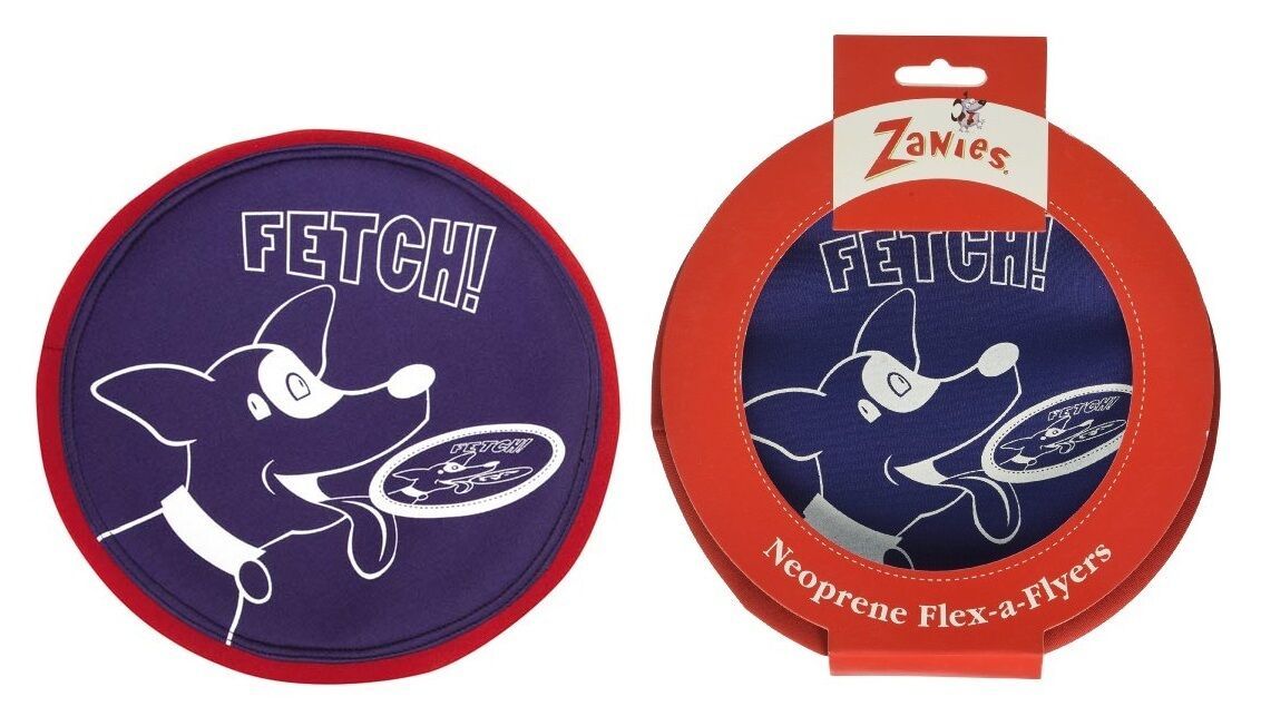 Frisbee Dog Toy Zanies Water Resistant Neoprene Flex-A-Flyers 9" Fetch CLOSEOUT - £14.77 GBP