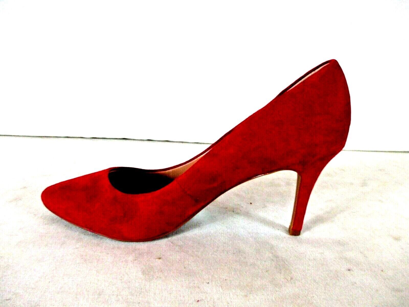 Primary image for I.N.C Red Faux Suede Slip On Pumps Heels Shoes Women's 8 M (SW36)