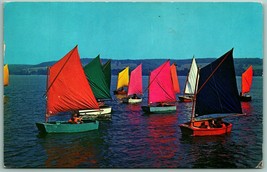 Sailing on Chautauqua Lake New York NY Chrome Postcard I14 - £2.41 GBP