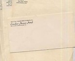 Cavalier Manor Motel Stationery &amp; Envelope Glen Allen Virginia 1950&#39;s. - £9.34 GBP