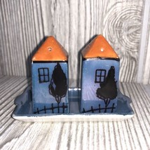 Vintage Chikaramachi Made In Japan Lustre Blue Salt &amp; Pepper Shaker Set ... - £9.73 GBP