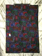 Vintage Fulton 1960&#39;s Scotchgard Fabric Dark Purple Abstract Floral 4+ Yards  - £102.30 GBP