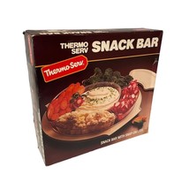 Thermo Serv Snack Bar 4 Compartments N Center Bowl With Lids New In Pkg Vintage - £26.34 GBP