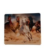 Wild Running Horses Western Computer  Mouse Pad NEW Brown White 7.9 X 9.5 - £7.51 GBP