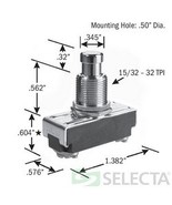 6 pack SS228-BG selecta 15a spst pushbutton switch Momentary  - $107.00
