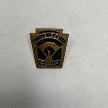 Vintage Little League Baseball District Pin Black &amp; Gold Tone - £9.41 GBP