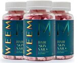 3 Pack WEEM Hair Skin and Nails Gummies,Healthy Hair, Vegan Biotin Vitamins - $49.99