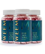 3 Pack WEEM Hair Skin and Nails Gummies,Healthy Hair, Vegan Biotin Vitamins - $49.99