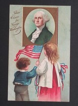 International Art Pub Co Three Cheers for Washington Embossed Postcard c1910s - $7.99