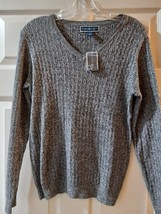 New Karen Scott Women Size Medium Gray Sweater - £10.38 GBP