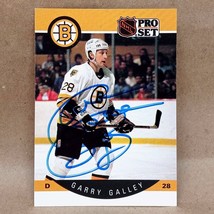 1990-91 Pro Set #7 Garry Galley Boston Bruins SIGNED Autographed NHL Card - £3.15 GBP